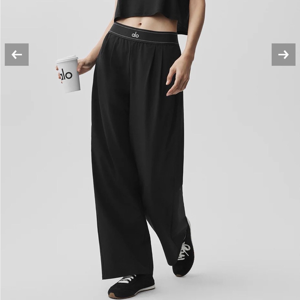 Black ALO Yoga Suit Up Trouser (Regular)